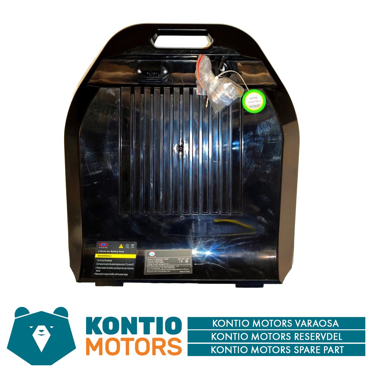 Kontio Motors Kruiser Long Range Style: Istuimen alapuolinen akku 1.2 kWh