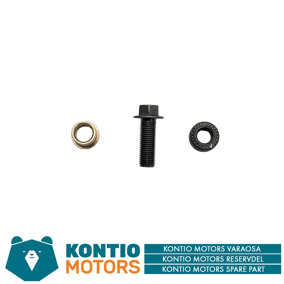 Kontio Motors e-Scooter 2.0: Keskijalkatuen kiinnitysruuvi ja mutteri
